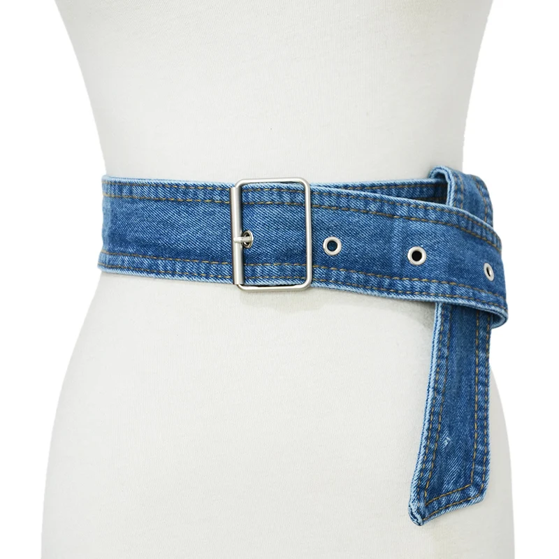 

Designer Belt Ladies High Hair Women 2023 New Casual Fashion Elastic Waist Denim Pin Buckle Belt