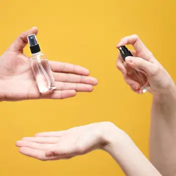 

6pcs 100ml Spray Bottle Empty Mist Atomizer Glass Water Sprayer Multifunctional Dispenser with Lid for Makeup Perfume Travel