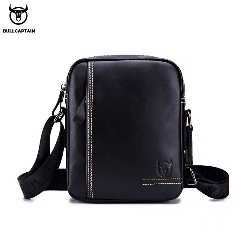 

BULLCAPTAIN Famous Brand Genuine Leather Men Bag Casual Business Messenger Men's Bag Male Crossbody Shoulder Bag iPad Travel Bag