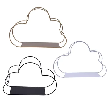 

Iron Gold Storage Racks Hanging Decor Storage Box Flower Pot Cloud shape Storage Rack Wall Book Figurines Display Crafts Shelves