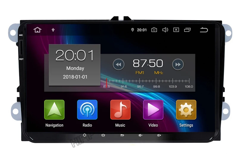 Discount 9"2din Android 9.0 GO car radio GPS navig for Volkswagen Skoda Octavia Golf 5 6 touran passat B6 Jetta polo tiguan stereo WIFI 5