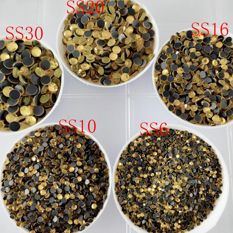 

Whole sales Shinny Crystal SS6 SS10 SS16 SS20 SS30 DMC Hot Fix Rhinestones flatback Iron-on clothing nail garment decorations