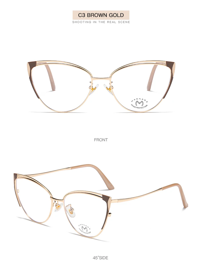45963 Plastic Titanium Retro Cat Eye Glasses Frames Men Women Optical Fashion Computer Glasses blue light lenses
