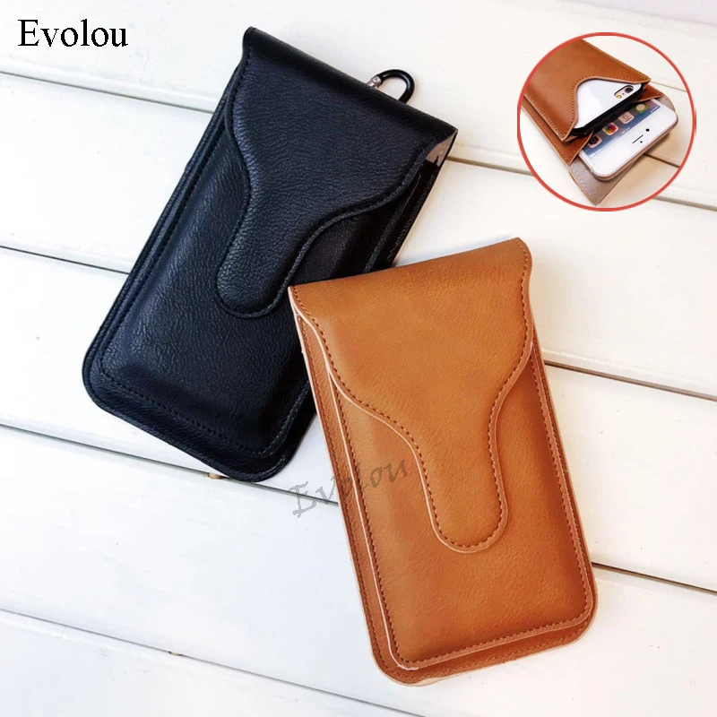 For Huawei Honor 10X Lite 30 10S 9X 9S 9A 30 Pro V30 Magnetic Leather Case Universal Waist Bag Leather Cases Belt Clip Phone Bag Huawei dustproof case