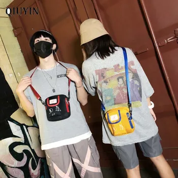 

Qiuyin Luxury Bag Women Waist Bag Hip Hop Vintage Fanny Pack Bum Pouch Zip Pack Nylon Oxford Cloth Pack Harajuku Harajuku Sport