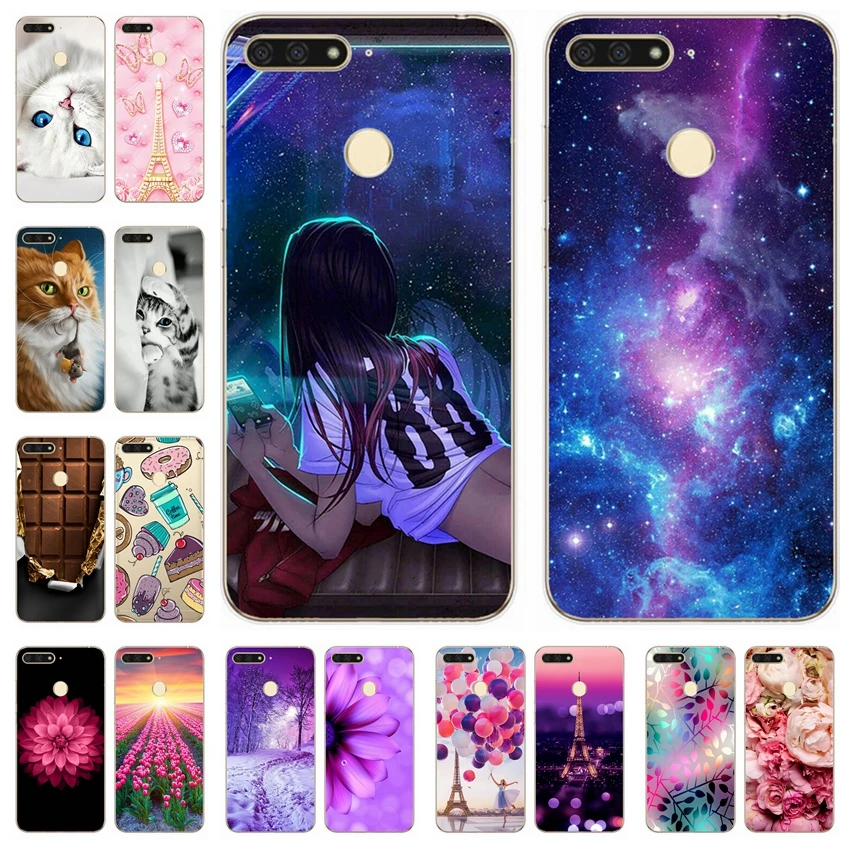 

Silicone Cover For Huawei Honor 7C 5.99' 7A 5.45" 5.7" Case Printing Cool Case For Huawei Honor 7 A C pro 7Apro Fundas Coque