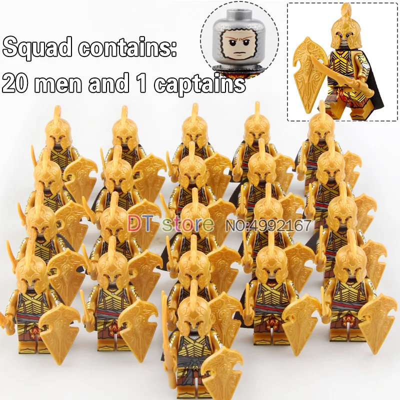  21PCS/LOT Noldor Elf Guard Figure Silmarillion Army Armor Ntilde Deep Elves Tatar Gnomes Building B