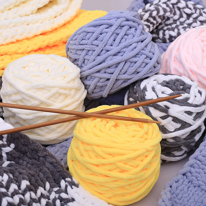 100g / 1pc Chenille Velvet Yarn Cotton Baby Wool DIY Hand Knitted Sweater Knitting Wool Thick Warm Crochet Knitting Yarns 3