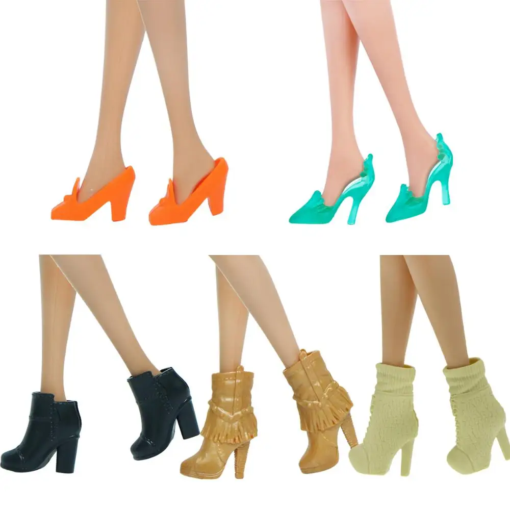 1 Pairs High Quality Doll Shoes Mix Style Heels Boot Sandals Dress Up Accessories for Barbie Dollhouse Kids Toy | Игрушки и хобби