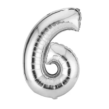 

30 Inches Silver Number Birthday Balloons Digit Foil Helium Ballons Party Wedding Event Air Balloon Inflatable Toy For Kids Hot