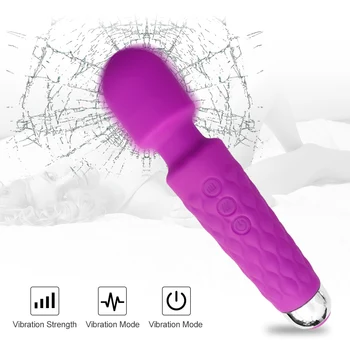 Wireless Dildos AV Vibrator Magic Wand for Women Clitoris Stimulator USB Rechargeable Massager Sex Toys for Muscle Adults 2