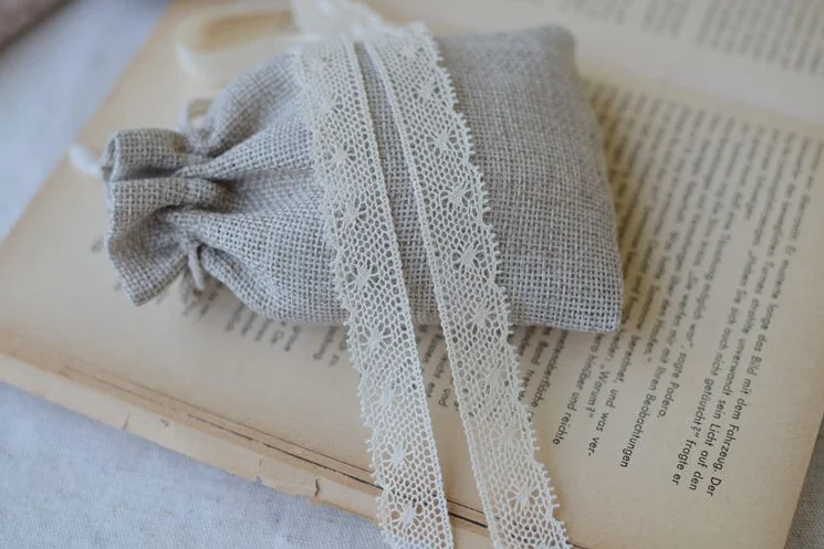 Lace Ribbon 4 Meters/lot 1.5cm Beige Decorative Cotton Trim Crochet Fabric
