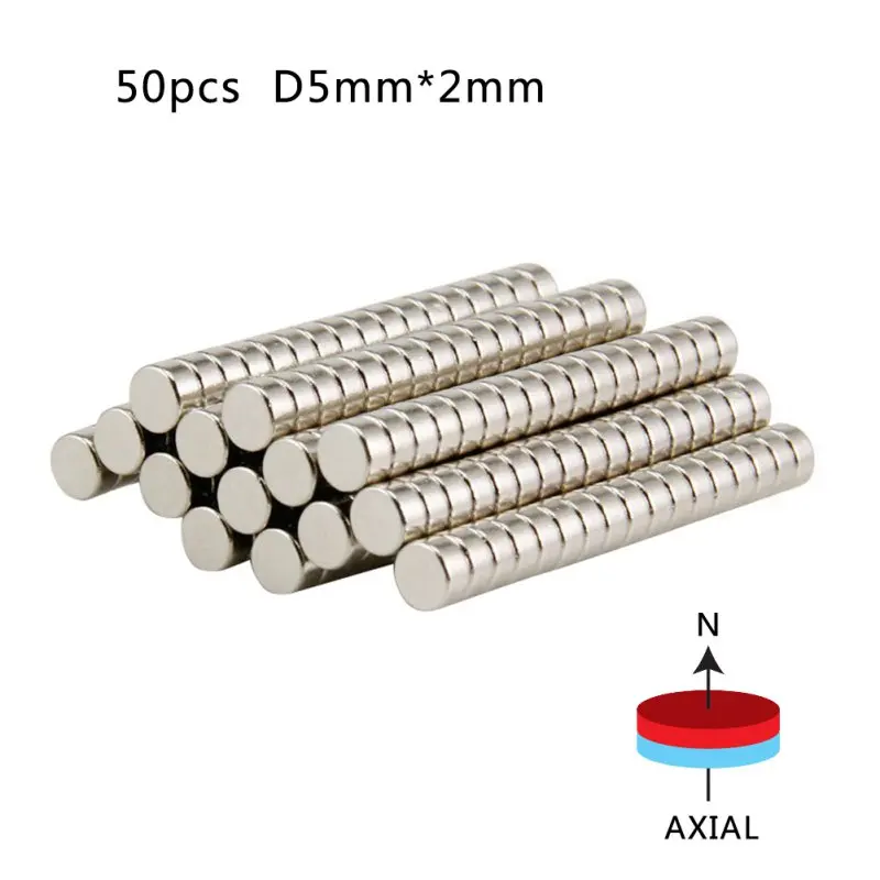 5mm x 2mm(50pcs) 200 шт/100 шт супер сильные неодимовые магниты Редкоземельные постоянные магниты N35 дисковый на холодильник ремесленные маленькие магниты - Цвет: 5mm x 2mm(50pcs)