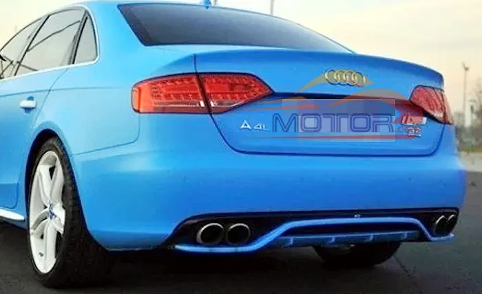 Окрашенный рассеиватель для губ заднего бампера Audi A4 B8 Non-Sline 2008-2012 A003F | Автомобили