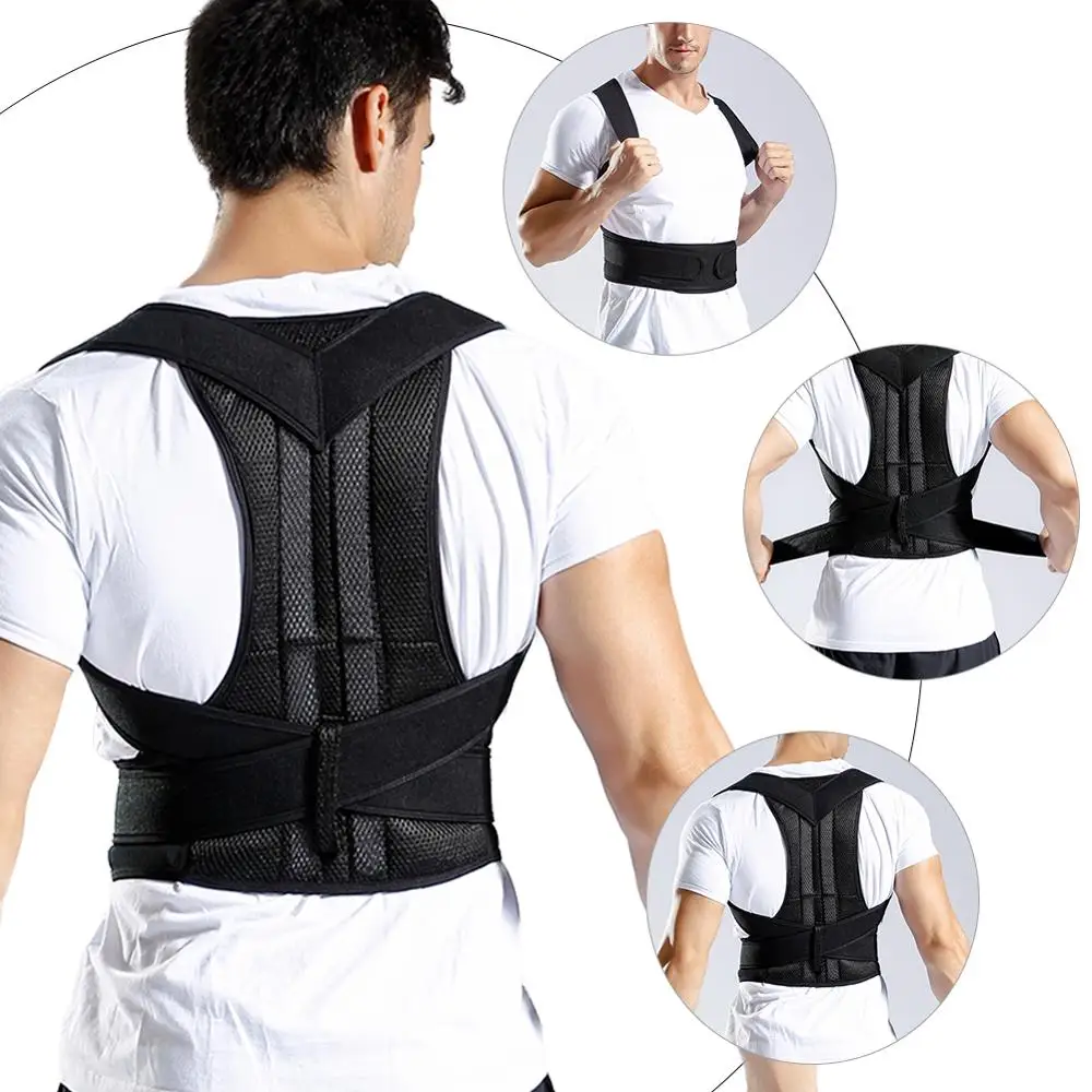 

Adjustable Back Posture Corrector Clavicle Spine Back Shoulder Lumbar Brace Support Belt Posture Correction Prevents Slouching
