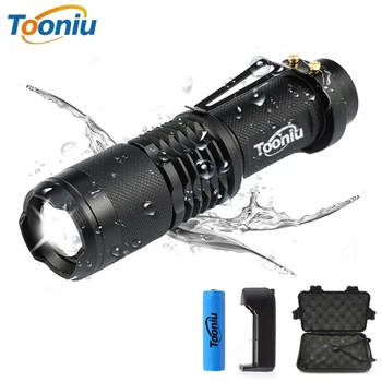 

XML-L2 LED flashlight High Power Mini XML-T6 zoomable torch powered by 18650 lithium battery for Riding camping hunting