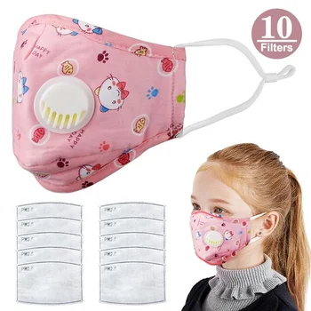 

Children Anti Dust Reusable with Breath Valve Anti Haze Cotton Face Antibacterial Pm2.5 Filter Respirator Mouth Kids