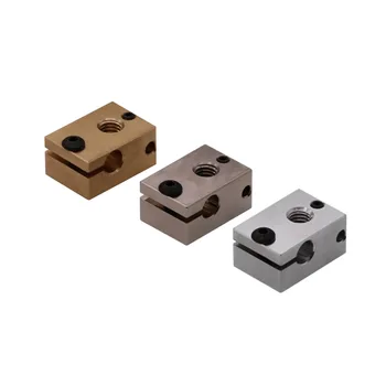 

Copper Brass Heater Block for E3D Copper Hotend for 3D Printer High Temperature for Hardened Steel V6 Nozzles/titan Extruder