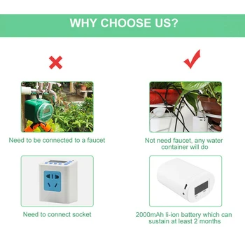 

Auto Water Timer Portable Garden Plant Drip Irrigation Kit Self Watering System Water Pump Watering Timers & Controllers
