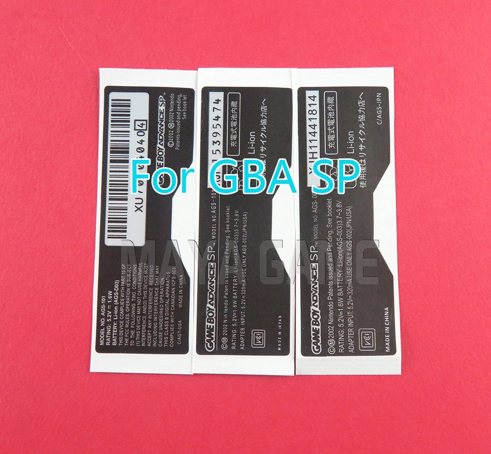 5pcs For Gameboy Gba Sp Console Back For Nintendo Game Boy Sp Label Sticker Ags 101 Labeltag Sticker Aliexpress