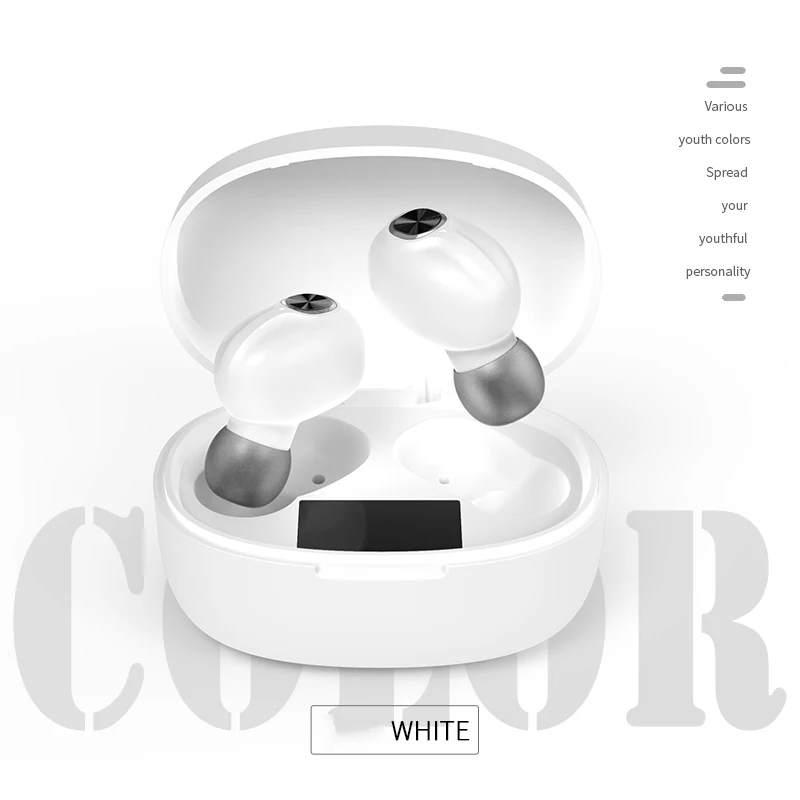 наушники беспроводной T15 вкладыши TWS bluetooth со светодиодными огнями auriculares IPX5