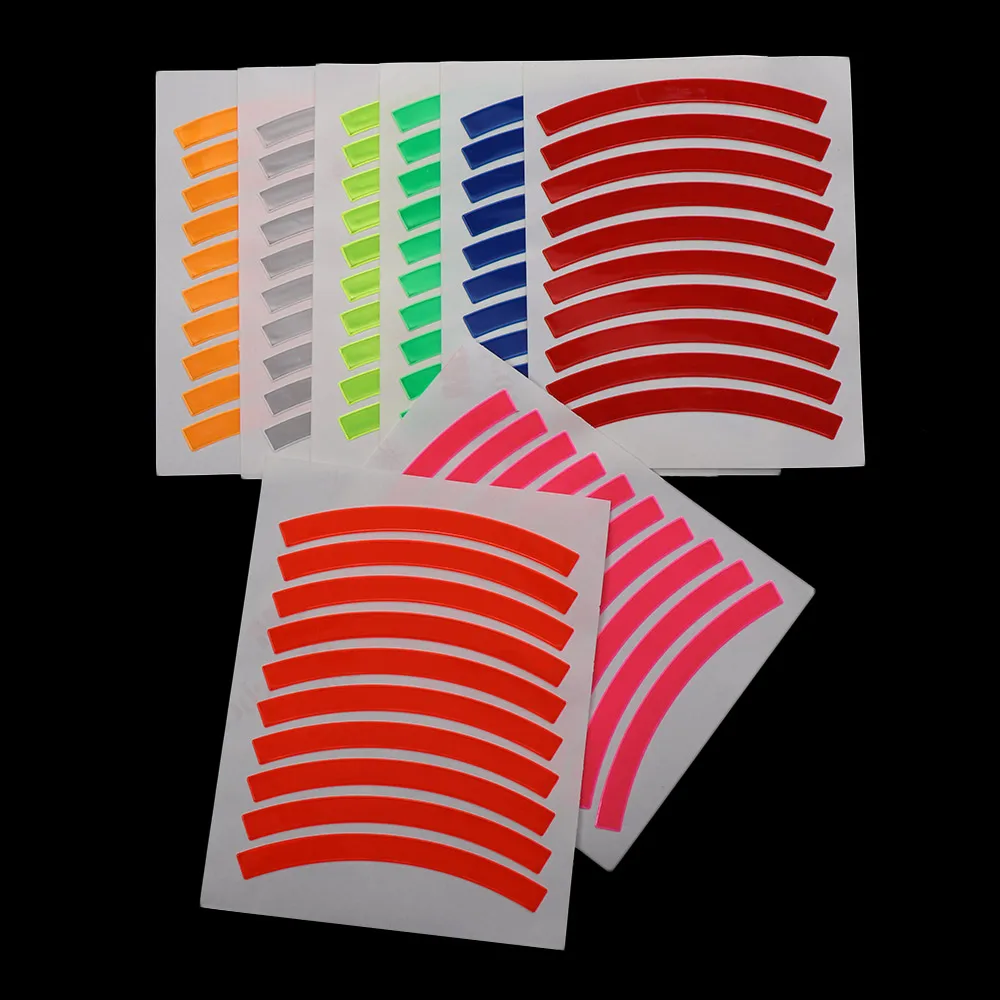10Pcs Children's Balance Bike Reflective Sticker Wheel Decals Reflective Tire Applique Tape Safety Stickers Bicycle Accessories