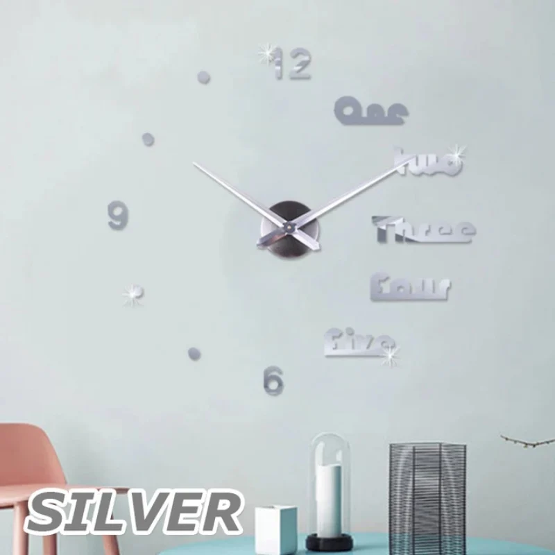 Новые Элегантные часы настенные часы Horloge 3d Diy акриловые зеркальные наклейки украшение дома гостиная кварцевые иглы