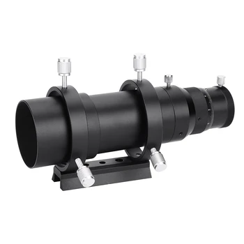 

50mm Finderscope Double Helical Focuser Guide Scope Finderscopes With Bracket For Astronomical Telescope