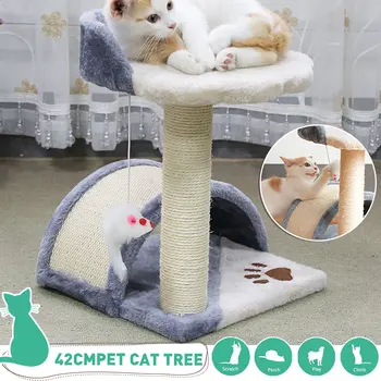 

Cat Climbing Tree Trees Scratching Post Board Scratcher Tower Condo House Hanging Toy Pet Activity Center Climbing Jumping Toy