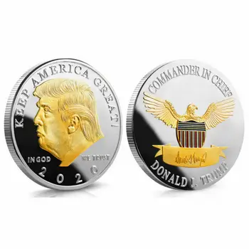 

Gold Coin American 45th President Donald Trump Coin US White House The Statue of Liberty Silver Metal Coin Collection Mar21