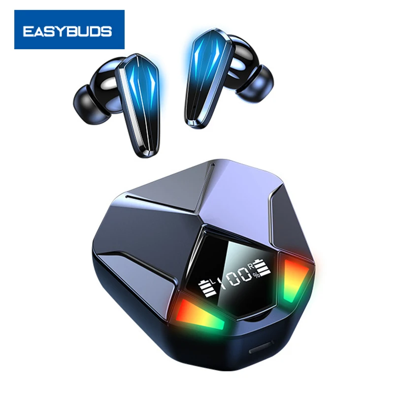 Easybuds wireless V5.1 40MS Low Latency In-ear Gaming Earphone With Digital Display Charging Box Stereo HiFi Earbuds For iPhone |