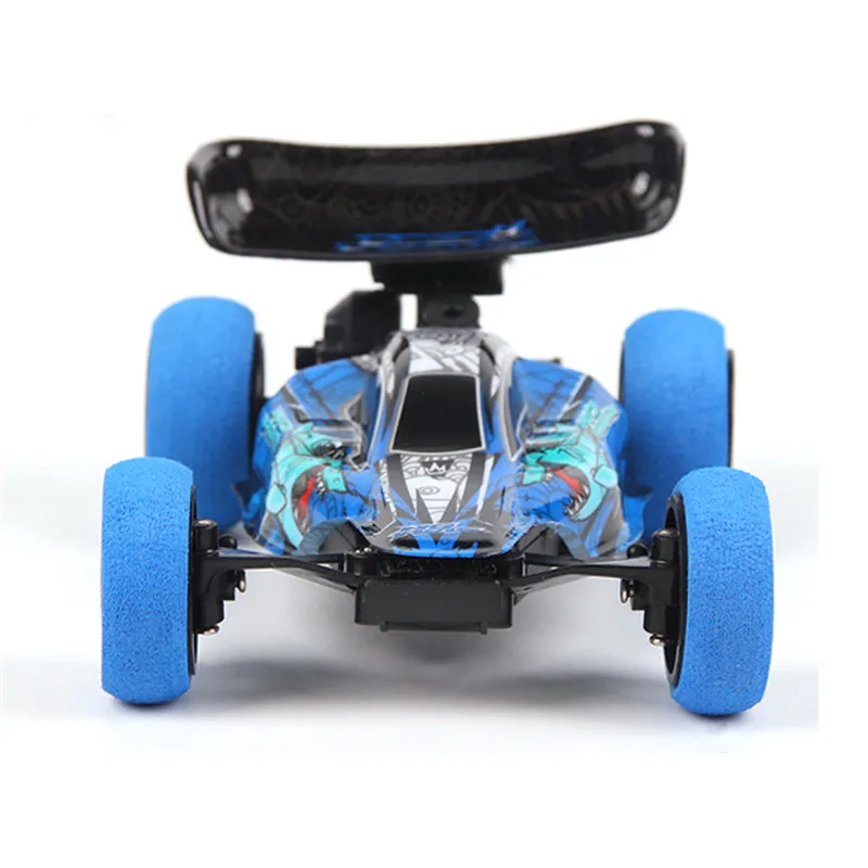 Новинка 1/32 2,4G 6CH RC автомобиль мини трик автомобиль с светодиодный светильник на радиоуправлении Маленький модный Радиоуправляемый автомобиль игрушки Детские подарки с передатчиком - Цвет: blue