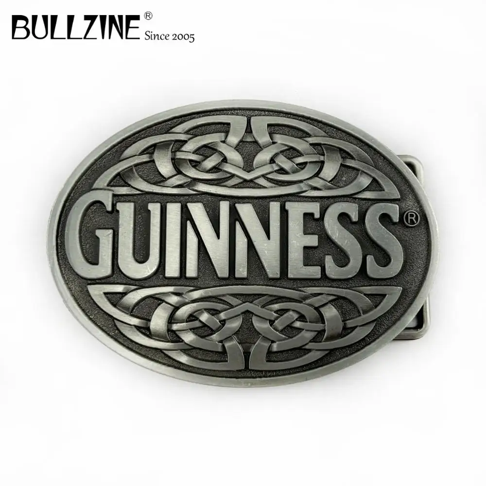 Bullzine оптовая продажа guiness ремень пряжка с оловянной отделкой FP 03517 подходит для 4