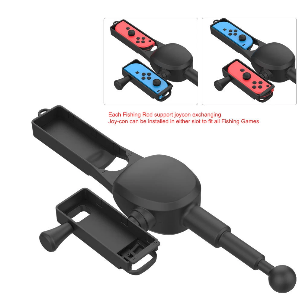 Fishing Game Kit Fishing Handle Rod For Switch JoyCon Spirits Easy Use Need to put your two Joy-con
