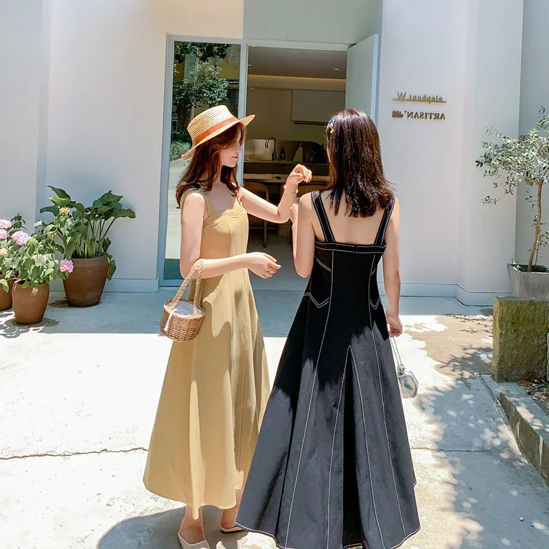 

Charade Summer Slimming French Retro Skirt Dress Women's 2019 New Style Mid-length Slimming Strapped Dress