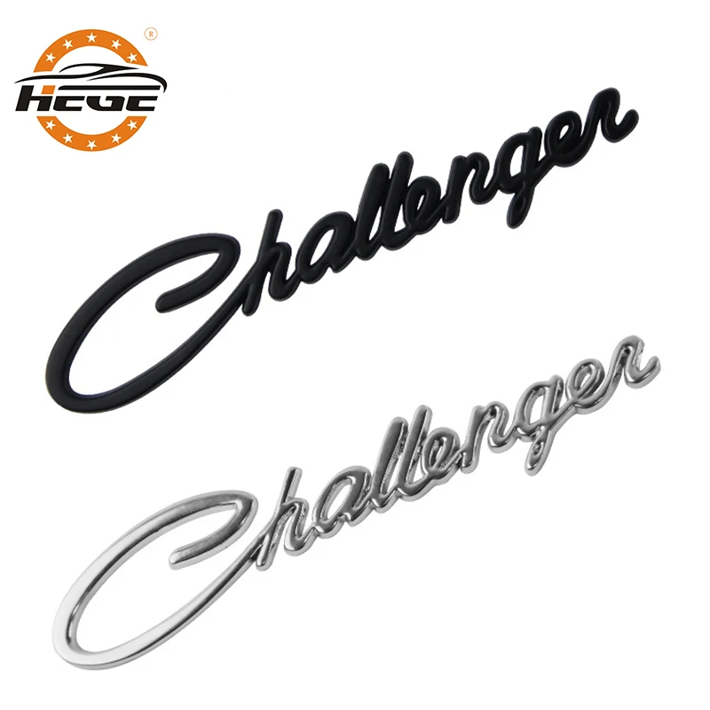 

Car 3D metal Emblem Badge sticker for Dodge Challenger model Car rear tail Trunk letter logo Chrome sign stickers accessories