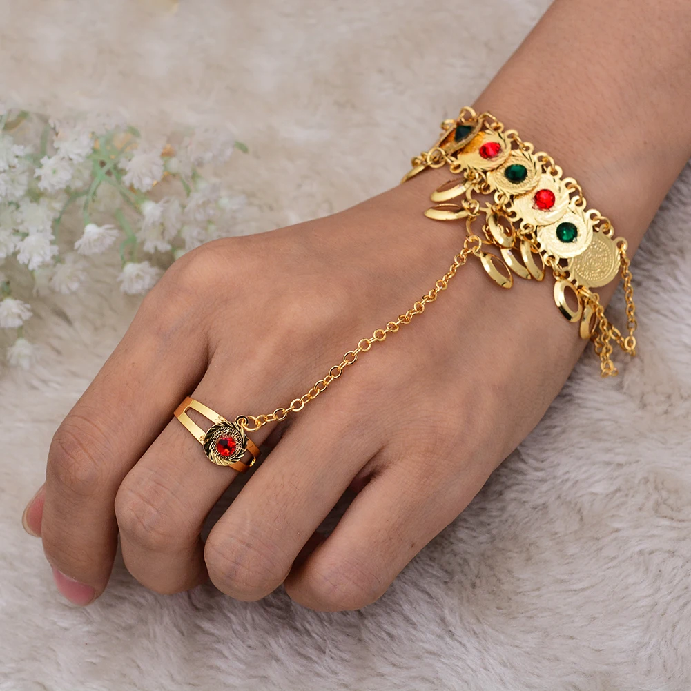 

Wando Coins Bracelet for Women Islam Muslim Arab Coin Money Sign Gold Color Middle Eastern Jewelry Bangle Metal Coin