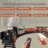 120CM Simulation Remote Control Steam Train 666CM Track DIY Assembly Whistle Sound Effect Smoking Chimney Railway Model RC Toys 1