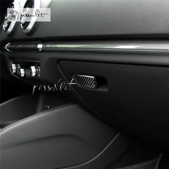 

For Audi A3 S3 2014-2018 Styling Car Interior Accessories 3D Carbon Fiber Rear Seat Cigarette Lighter Panel Stickers Trim Cover