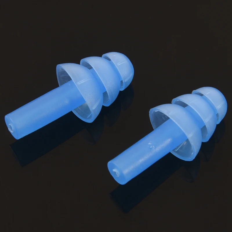 Pair Swimming Dive Flexible Silicone Ear Plugs Earplug Blue N3g6 F2j3 for sale online 