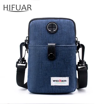 

Dihope Casual Shoulder Bag Travel Sports bag Multi-Function Canvas Mobile Phone Waist Messenger Bags Brand Portable Male Bolsa