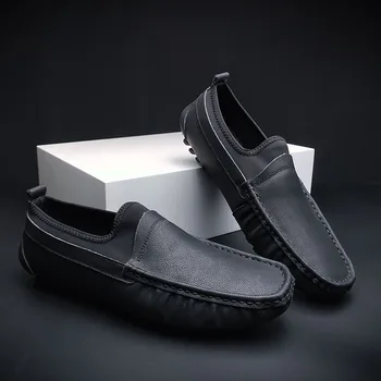 

2019newMen's shoes peas shoes men's leather soft leather casual shoes England soft bottom lazy shoes men's driving shoes