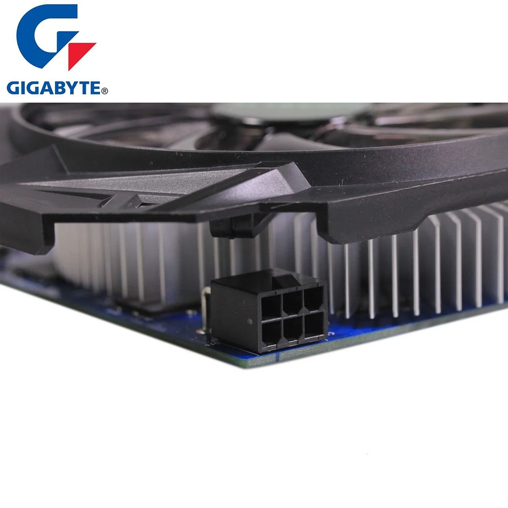 Видеокарта GIGABYTE GTX 750Ti 2 Гб D5, 128 бит GDDR5, графические карты GTX750TI GV-N75TD5-2GI для nVIDIA Geforce GTX750 Hdmi Dvi, б/у-5