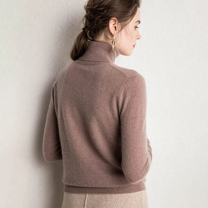 2020 Women's 100% Cashmere Turtleneck Knit