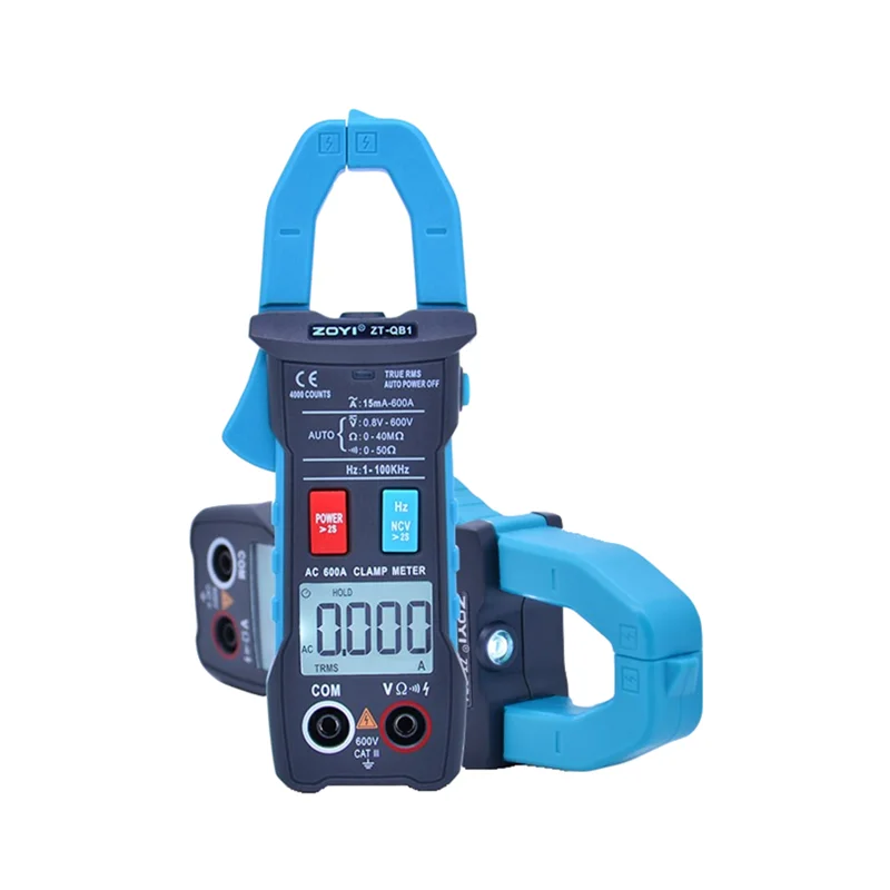 

ZOYI ZT-QB1Smart Clamp Meter 600A Current True RMS Auto Range DC/AC Voltage Ammeter Hz/Ohm/NCV Tester