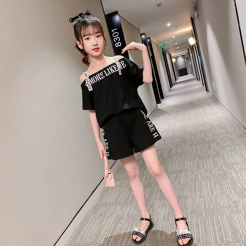 女の子セット夏のファッションオフショルダーtシャツ ショートパンツ韓国語バージョン女の子ツーピースのスーツの服 4 6 7 8 10 12 歳 服セット Aliexpress 女の子セット夏のファッションオフショルダーtシャツ ショートパンツ韓国語バージョン女の子ツーピースのスーツの服 4 6 7 8 10 12 歳 服セット Aliexpress