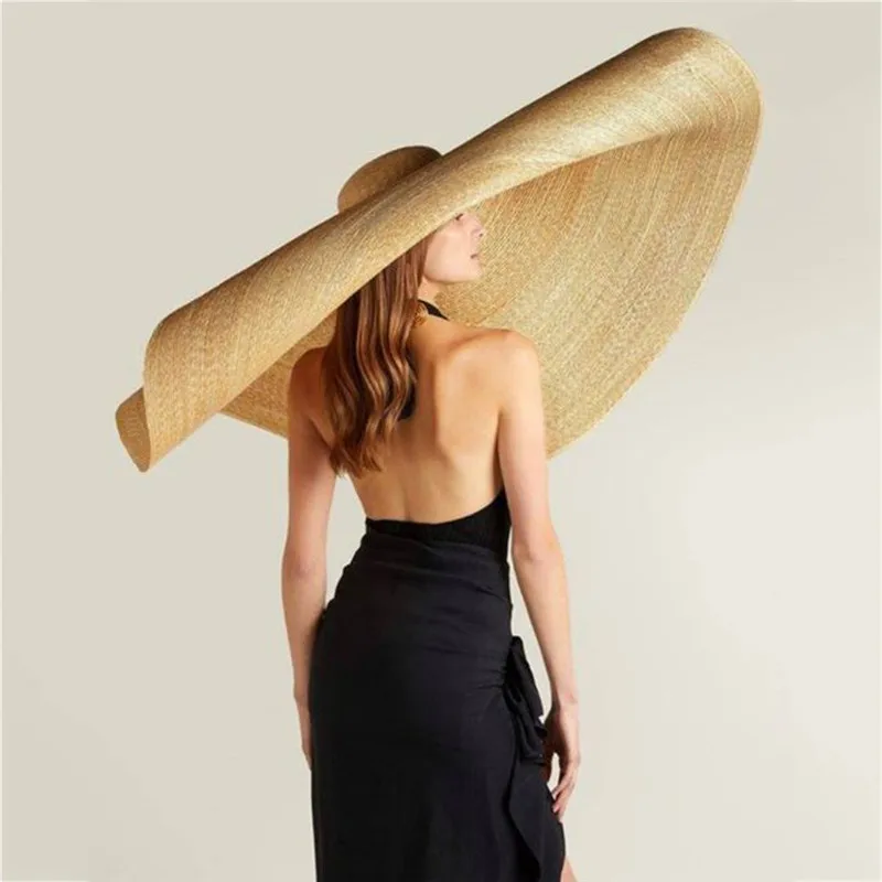 Женская модная большая шляпа от солнца, Пляжная соломенная складная шляпа, соломенная Кепка, негабаритная складная шляпа от солнца, пляжная шляпа с защитой от ультрафиолета