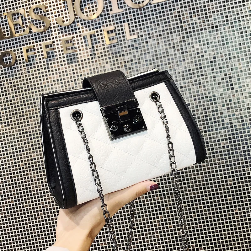 

2018 New Style Graceful Bag Korean-style Versatile Rhombus Spiraea Chain Crossbody Bag Square Sling Bag