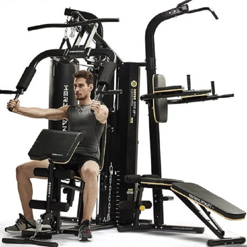 Free Shipping Full body exercise multi station home gym 3 station multi gym  fitness machine equipment
