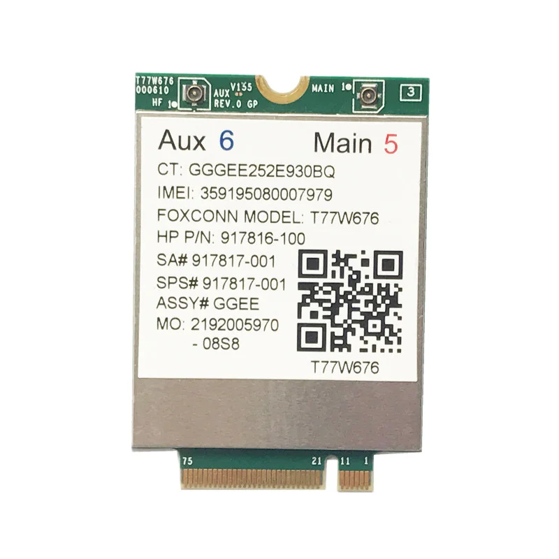 Lt4220 X12 LTE T77W676 917817 100 4G WWAN M.2 450 Мбит/с модем для Elite X2 1030 G3 EliteBook X360 G3|Сетевые карты| |